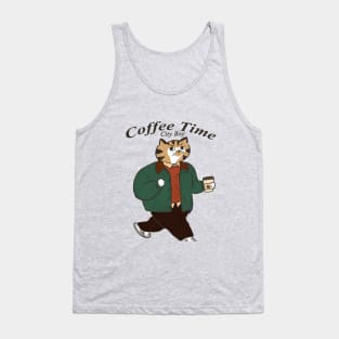 coffe and cat,coffee lover,coffee time Tank Top